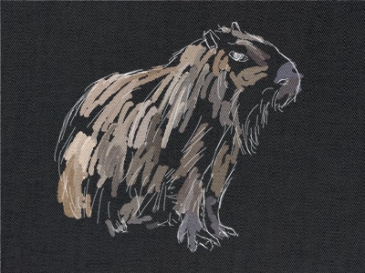 illustration of a capybara